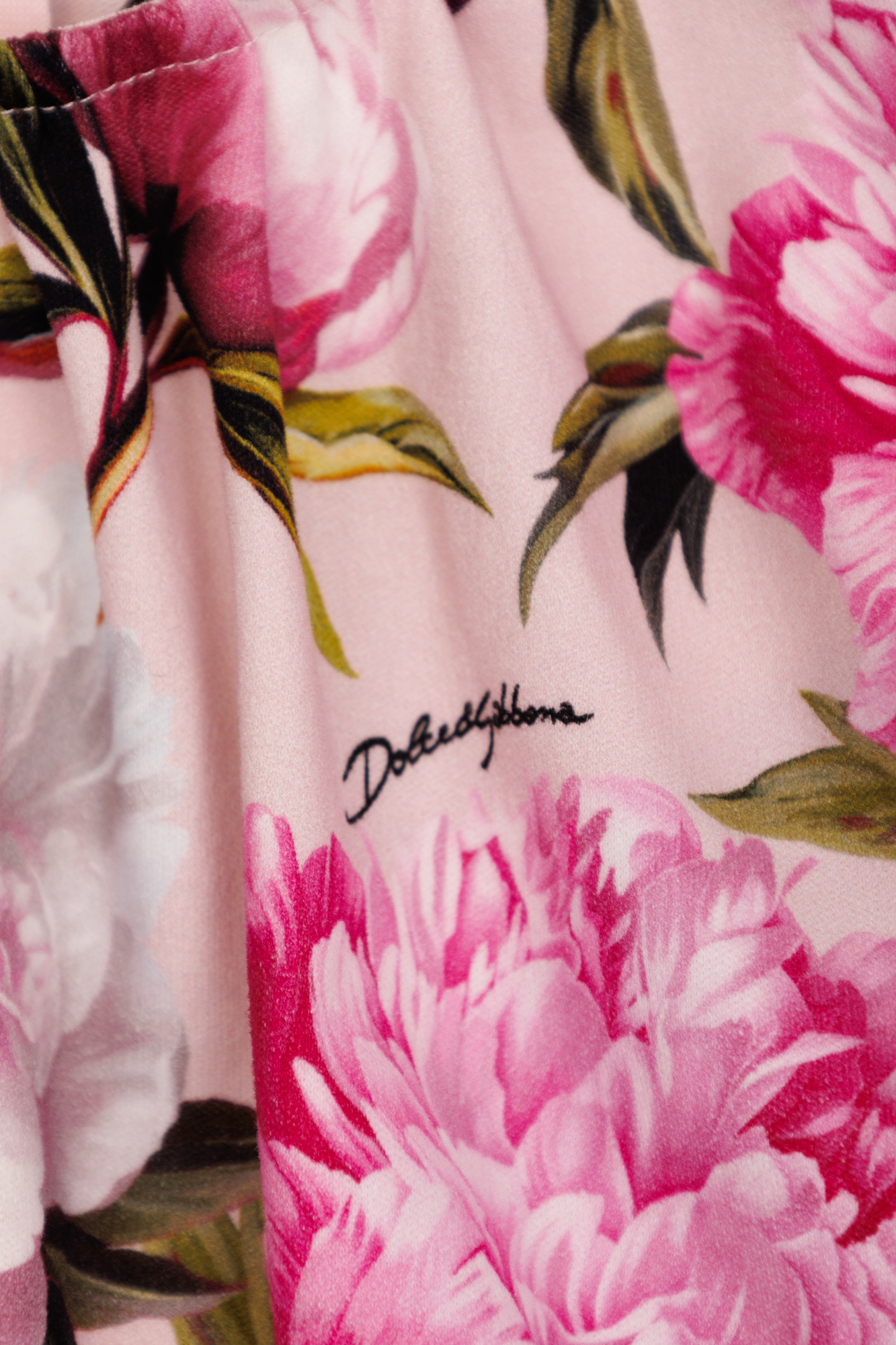 Pink Dress with floral motif Dolce & Gabbana Kids - Vitkac